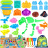 Beach Toys, 34Pcs Dinosaur Sand Toys Set for Kids Toddlers, Sandbox Toys
