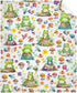 Cute Frog Baby Blanket Gifts, Super Soft Swaddle Newborn Cozy Receiving Blanket, Stroller Throw Blanket for Crib, 40x30