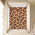CZXW 52" 28" Leopard Fur Print Crib Sheets Fitted x Natural Cotton Soft & Breathable for Baby Crib Mattress