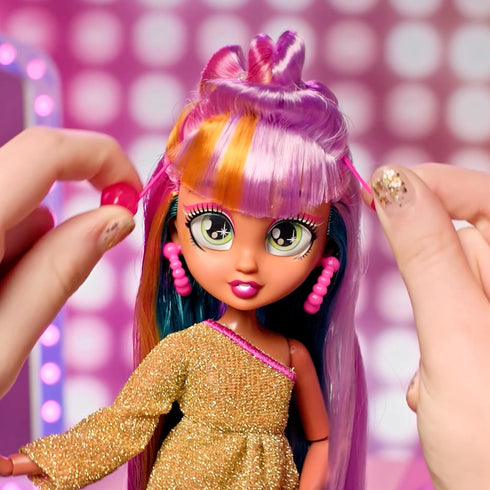 IMC Toys 11" 5 5 10 Inch VIP Girls Hair Makeover Quinn Fashion Doll with Colorful Long Styling Hair and Accessories