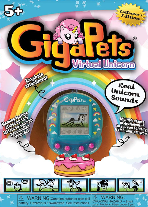 Giga Pets Angelic Unicorn Digital Pet Interactive Toy - Upgraded Collector’s Edition with 100+ Animations
