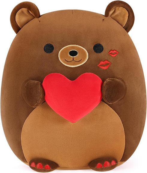 Onsoyours Original Bear Plush with Red Love, Cute 12" Hugging Bear Stuffed