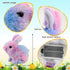 Easfan Walking Bunny Stuffed Animal, Interactive Jumping Rainbow Rabbit Talking Plush Toy for Kids Birthday Gifts, 7''