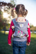 Adjustable Grey Unicorn Doll Carrier for Little Girls