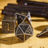 UDIXI Metal DND Dice 7PCS Polyhedral Dice Set - Ancient Silver for RPG Dungeons