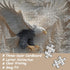 pazzocenter 1000 The Carved Eagle Jigsaw Puzzle Pieces, Majestic Bald Eagle Bird Puzzles for Adults,White Forest Art