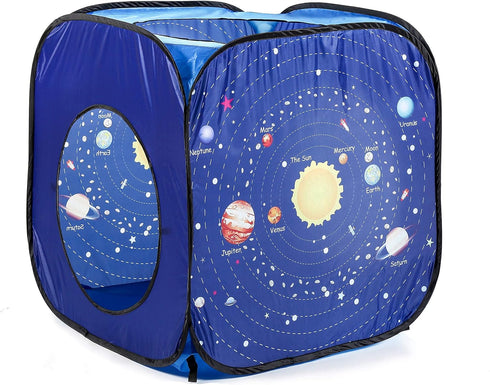 UTEX 3pc Space Astronaut Pop Up Play Tents with Tunnels - Indoor/Outdoor Playhouse for Kids, Boys, Girls