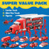 JOYIN 25 in 1 Fire Truck Vehicle Toy Set with Sounds and Lights, Mini Rescue Fire Truck Car Toy for Boys Over 3