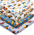 FIGEPO 4 Pack Baby Boy Pack N Play Mini Crib Sheets Soft Fitted