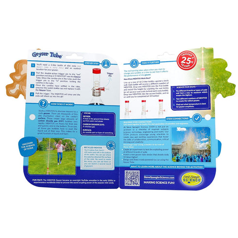 Steve Spangler Science Geyser Tube Experiment, Chemical Reactions Science Kits for Kids, Includes 1 Tube for Geysers