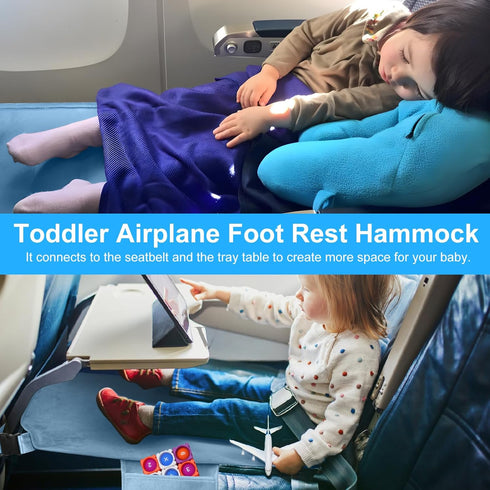 COZYBONDER Toddler Airplane Bed, Kids Airplane Seat Extender Travel Bed, Kids Airplane Travel Essentials, Airplane Must