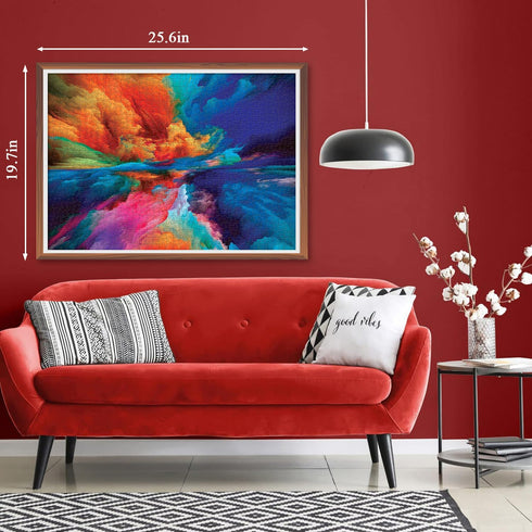 Impossible Puzzles for Adults 1000 Piece - Hard Difficult Jigsaw Puzzles, Gradient Rainbow Colorful Challenges