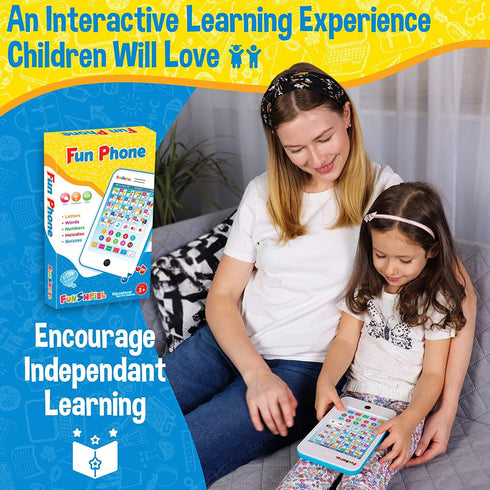 Kid Tablet for Kindergarten Learning Activities - ABC Learning for Toddlers, Kids Phone Toy for Speech Therapy & Letter