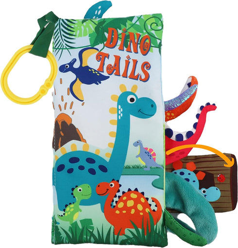 Dinosaur Baby Books for 0-6 Months, Crinkle Cloth Tummy Time Toy Touch and Feel for Babies and Toddlers