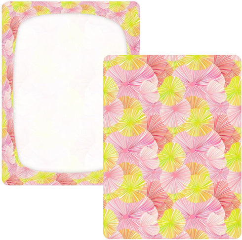 miaozhen 1 Pack 52x28 Cotton Crib Sheets for Baby Boys Girls Soft James Style Tie-dye Pink Yellow Unisex Child Crib