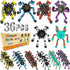 Szcuelz 36PC Easter Basket Stuffers Transformable Fidget Spinner for Kids,Deformable Chain DIY Robot Spinner Sensory