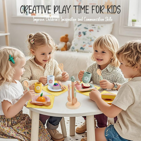 3-5, 3 4 5 6 Toyssa Wooden Play Kitchen Accessories Montessori Toys for Toddlers Play Dishes for Kids Kitchen