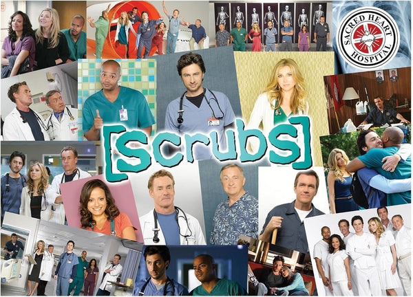 Toynk Scrubs Cast Collage 1000-Piece Jigsaw Puzzle for Adults | Educational Brain Teaser, Creative Play Activities | 28