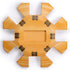 Yellow Mountain Imports Wooden Hub Centerpiece for Mexican Train Dominoes Game, 5.8 Inches, Up to 8 Players