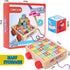 Atoylink ABC Wooden Building Blocks - 30 Pcs Alphabet & Number Stacking Toys with Storage Pull Toy Car for Toddlers 1-3