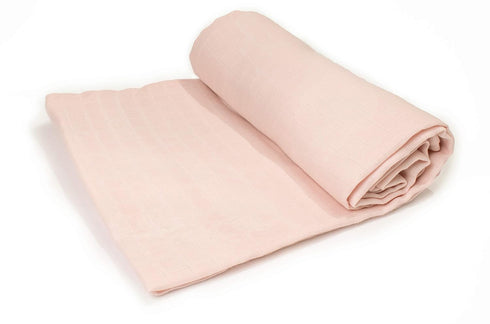 100% 47x47 Swaddle Blankets for Baby Girls - Pink Muslin Swaddling Blanket - Organic Cotton Baby Girl Muslin Swaddle