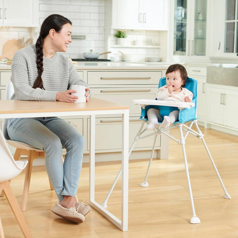 Regalo My Portable High Chair, Foldable High Chair for Babies & Toddlers, Indoor/Outdoor Baby Chair, Travel High Chair
