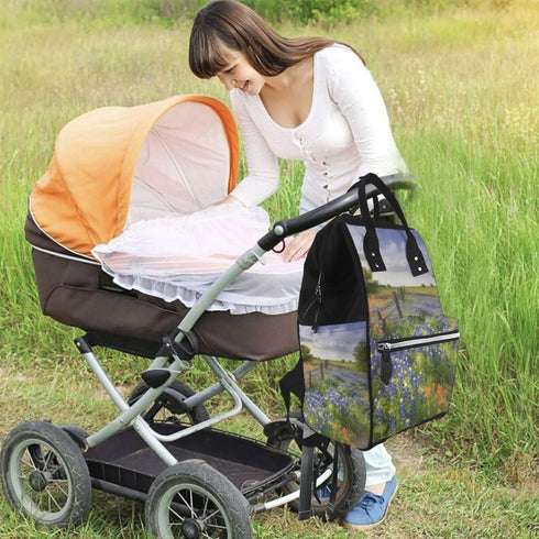 KHIRY Backpack Mummy Backpack Diaper Bag Nappy Baby Bag Cactus Floral Bloom Multifunction Changing Bags for Travel