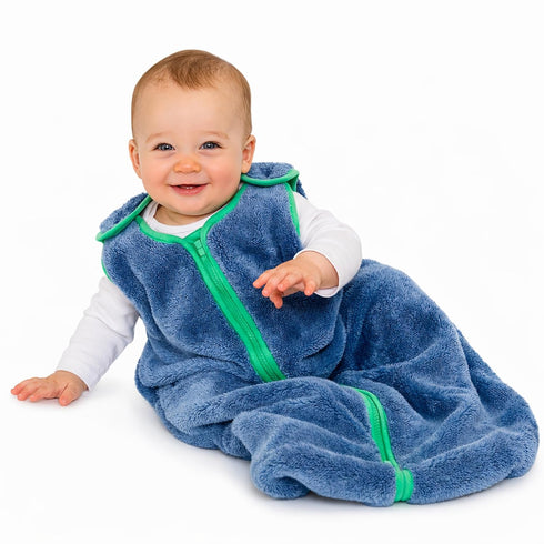 Baby Deedee Sleep Nest Teddy Baby Sleeping Bag, Fuzzy Dino, Medium (6-18