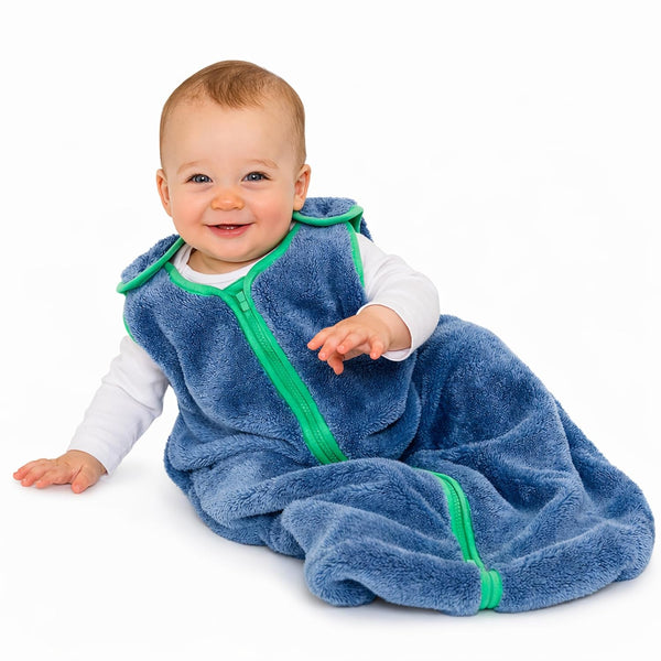 Baby Deedee Sleep Nest Teddy Baby Sleeping Bag, Fuzzy Dino, Medium (6-18