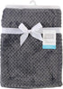 Hudson Baby Unisex Baby Plush Waffle Blanket, Charcoal, One Size by Hudson Baby