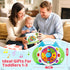 1 2 3 1-3 KIZZYEA Musical Toddler Learning Toy, Alphabet Flip Book with Lights & Sounds, Car Seat & Travel Toy for Year