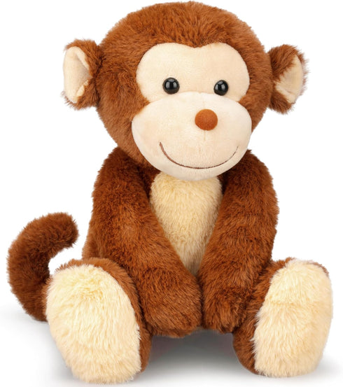 IKASA Monkey Stuffed Animals Plush Toys,12.5" Cute Plushie Soft Cuddly Plushy Fluffy