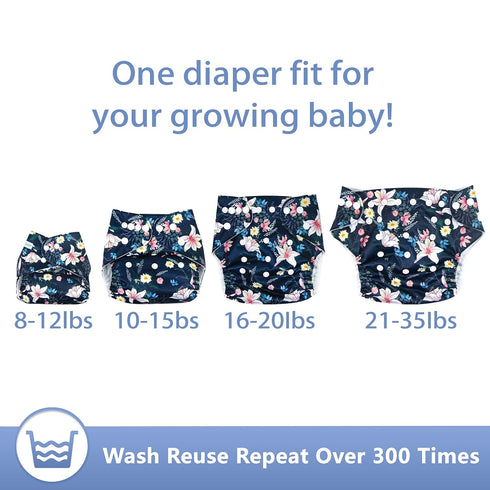 Leekalos Reusable Cloth Diapers for All Sizes - Eco-Friendly Baby Care
