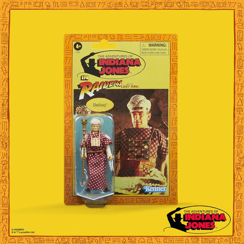 Indiana Jones and The Raiders of The Lost Ark Retro Collection Belloq (Ceremonial) Toy, 3.75-inch Action Figures for Kids Ages 4 and Up