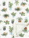 Hudson Baby Unisex Plush Blanket with Furry Binding and Back, Plants, One Size