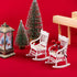 Jetec 2 Pcs Doll House Wooden Chairs - 1:12 Miniature Rocking Chair for Christmas Dollhouse Accessories, Living Room