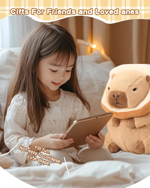 Bestsea 12 inch Cute Capybara Plush Soft Capybara Plushie Pillow with Kawaii Capybara Stuffed Animals Toy for Kids