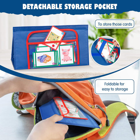 KIKIGOAL CVC Word Builder Desktop Pocket Chart Tent Cards Kit, Phonics Games for Preschool Classroom