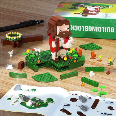 FCEYOUT Set, (354 Jesus Building Block Cross Bible Story Jesus Figures, Creative Christian Toy, Easter, Christian Gift