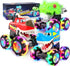 Pnooe Monster Truck Toys, 3 Pack Light Up Cars for Toddlers, Baby Animal