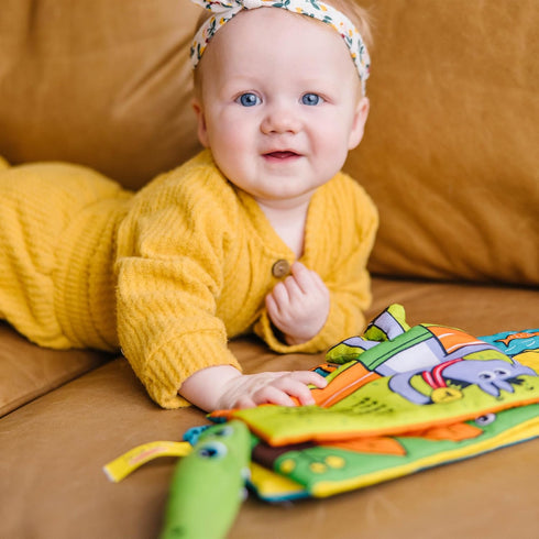 Melissa & Doug Soft Activity Baby Book, Whose Feet? Sensory Toys for Toddlers