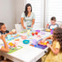 6 Pack Hapinest Reusable Non Slip Educational Placemats for Kids & Toddlers, Learning Mat with Alphabet Numbers & US