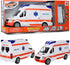 Set Kiddie Play Ambulance Toy with Lights and Sound Friction Powered Emergency & Rescue Vehicle Doors That Open and a