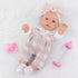 12" Playset 6 12 Inch Ecore Fun Baby Doll and Clothes Accessories - Pcs Doll with Pink Romper Outfit, Headband, Socks