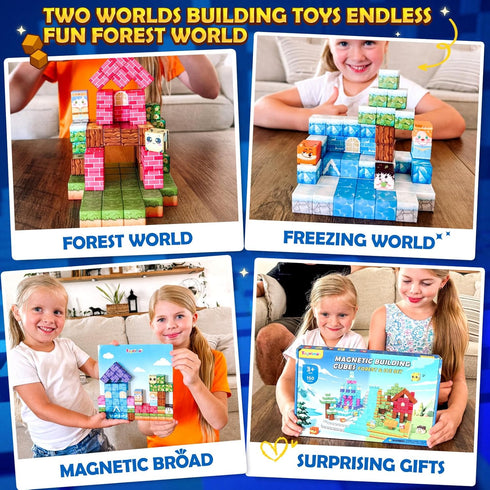 Toyvimo 150PCS 3-5 6-8 10-12 3+ Magnetic Blocks Magnet Building Blocks Girls Boys Toys Ages STEM Building Kids Toys