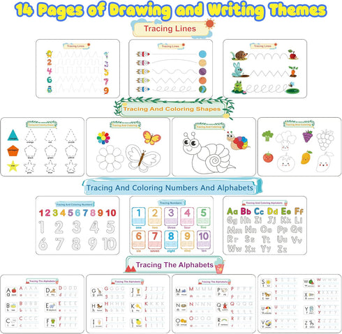 Huijing Montessori Preschool Learning Activities Busy Book - Workbook Activity Binder / Toys for Toddlers, Autism