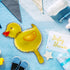 16 Pieces Mini Duck Foil Balloons with 2 Rolls Gold Ribbons for Farm Animal Birthday Baby Shower Party Decoration