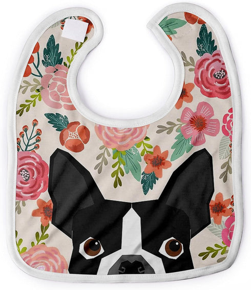 Premium Baby Bibs for Babies featuring Boston Terrier Dog