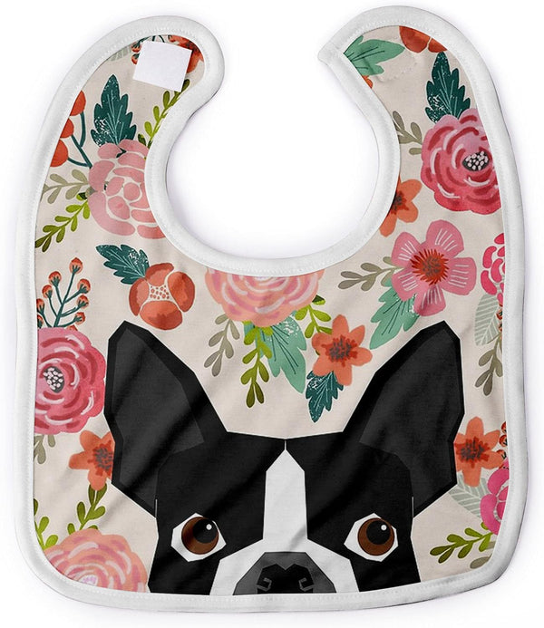 Premium Baby Bibs for Babies featuring Boston Terrier Dog