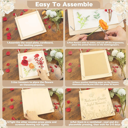 11" 11" 10 zunmial Flower Press KitCraft Kits x Large Layers Wooden Flower Presser for Adults & Teens DIY Bouquet